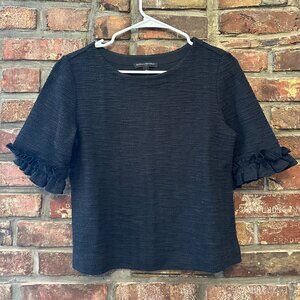 Banana Republic Boucle Ruffle Sleeve Top, Size XS